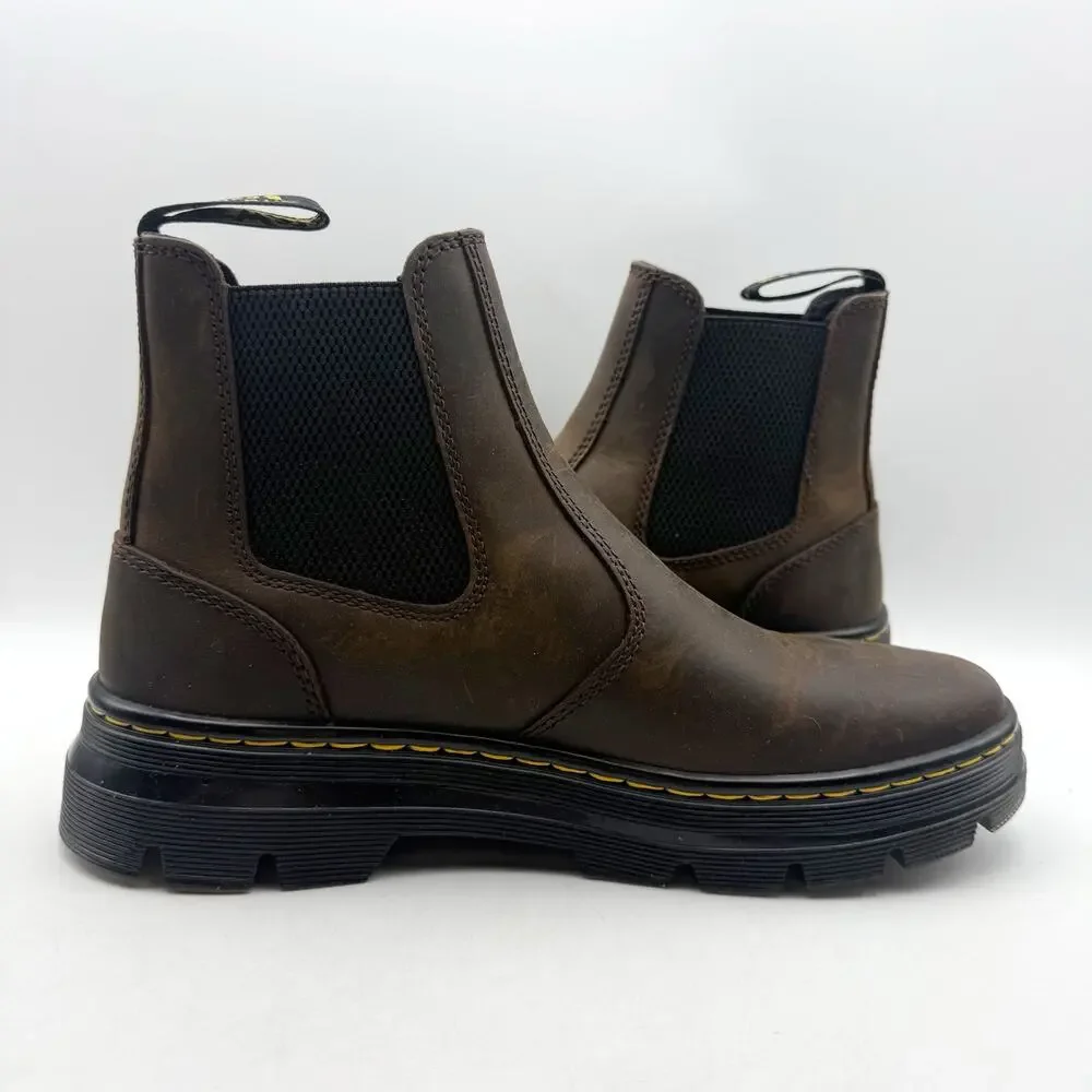 Dr. Martens Embury Ankle Chelsea Boots EU 41 Womens 9 Mens 8 Brown Leather EUC